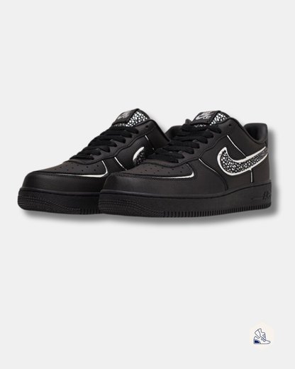 Nike Air Force 1 Low Black "White/Swoosh"