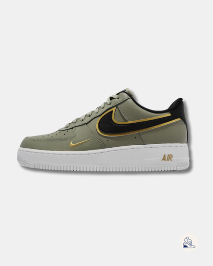 Nike Air Force 1 "Double Swoosh" Gold + Olive Green