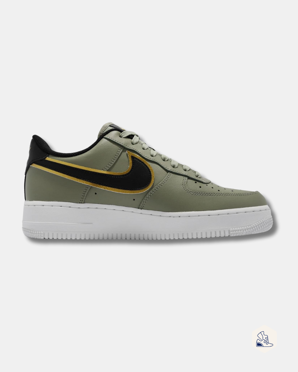 Nike Air Force 1 "Double Swoosh" Gold + Olive Green