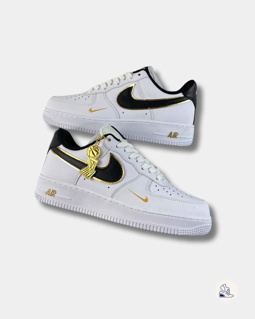 Nike Air Force 1 "Double Swooshes" Black & Gold