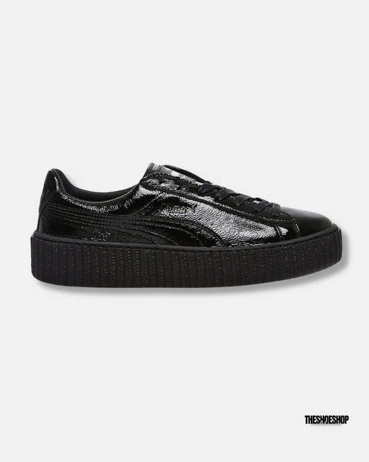 Puma Women Black Fenty Creeper Wrinkled Patent Leather